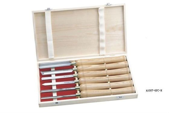 V形木製の旋盤ののみセットを切り分ける木のハンドル木を工具セット