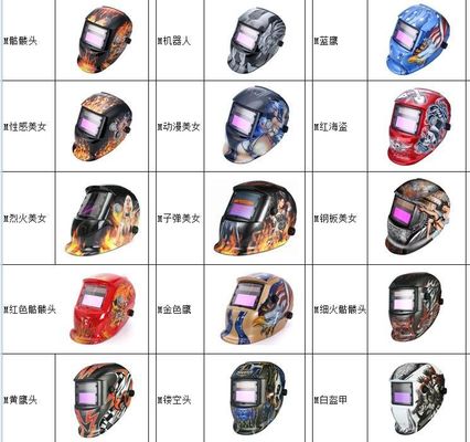 電気技師によって印刷される太陽防護マスクの溶接のヘルメット